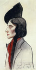 Portret van Clara Fasano - Joseph Stella — weergave van het kunstwerk