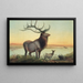 The Elk - Joseph Wolf — framed artwork on a wall
