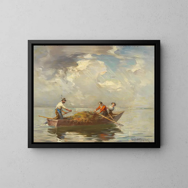 Motif of Chiemsee - Joseph Wopfner — framed artwork on a wall