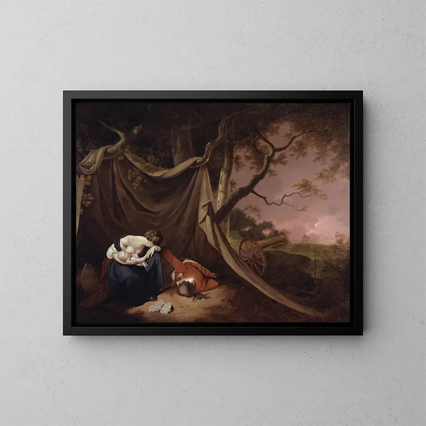 The Dead Soldier - Joseph Wright of Derby — framed artwork on a wall