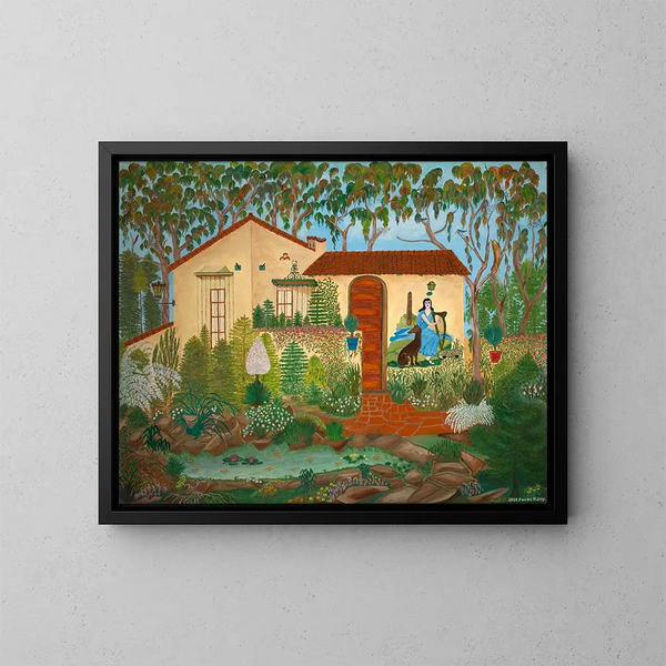 Irish Cottage Painting - Josephine Joy — framed artwork on a wall