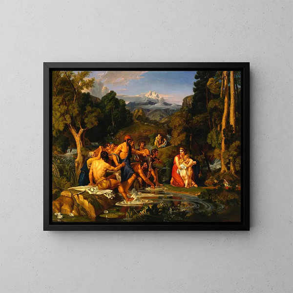 Latone et les paysans lyciens - Joshua Cristall — framed artwork on a wall