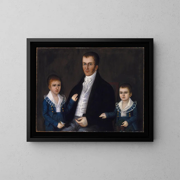 John Jacob Anderson and sons John and Edward - Joshua Johnson — framed artwork on a wall
