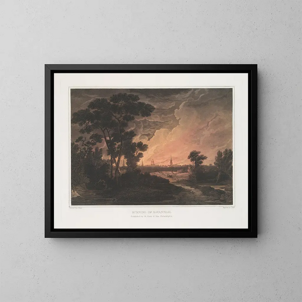 Savannah Fire - Joshua Shaw — framed artwork on a wall