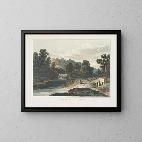 Jones Falls near Baltimore - Joshua Shaw — framed artwork on a wall