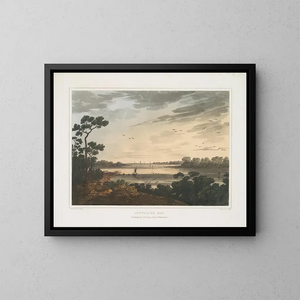 Bay of Lynnhaven, Virginia - Joshua Shaw — framed artwork on a wall