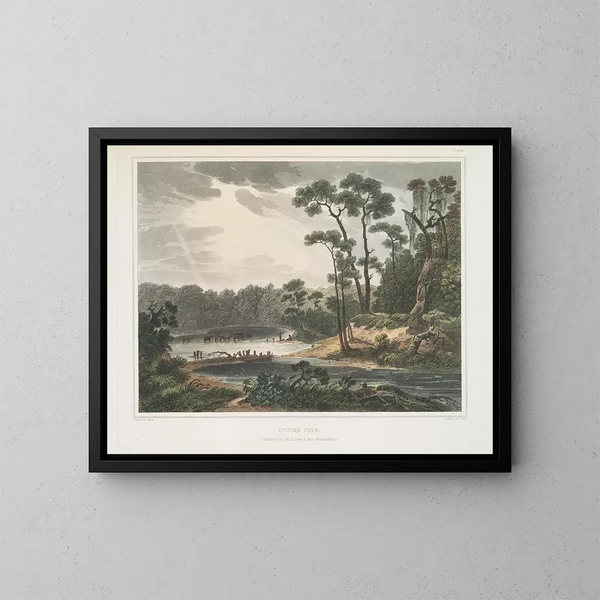 Oyster Cove Painting, Virginia - Joshua Shaw — framed artwork on a wall