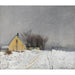 Reproduction of the painting Winter Day with Misty Weather, On the Left, a Yellow House, Thick Snow - Laurits Andersen Ring