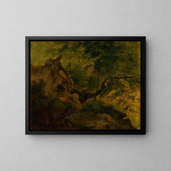 Tree Uprooted - Józef Bożetech Klemens — framed artwork on a wall