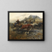Terugkeer van de hooibalenwagen - Józef Brandt — ingelijst kunstwerk aan de muur