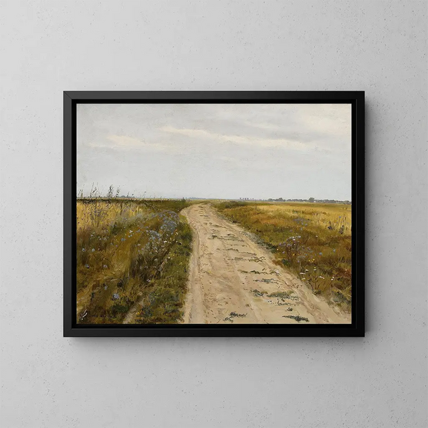Piste de champ - Józef Chełmoński — framed artwork on a wall