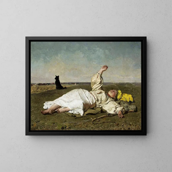 Summer Autumn - Józef Chełmoński — framed artwork on a wall