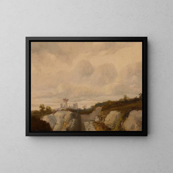 Route among the Rocks - Józef Chełmoński — framed artwork on a wall