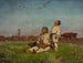 Ooievaars - Józef Chełmoński — weergave van het kunstwerk