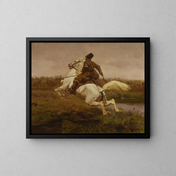The Whip - Józef Chełmoński — framed artwork on a wall