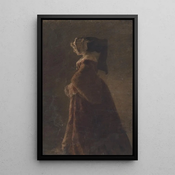 Jozef Hanula - Portrait of a lady with a veil.webp