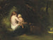 Genoveva, een legendarische schoonheid in het bos - Jozef Israëls — weergave van het kunstwerk