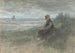 Meisje in de Duinen - Jozef Israëls — weergave van het kunstwerk