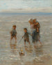 Kinderen van de zee Kinderen die spelen in de golven - Jozef Israëls — weergave van het kunstwerk