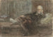 Zelfportret met zieke voet - Jozef Israëls — weergave van het kunstwerk