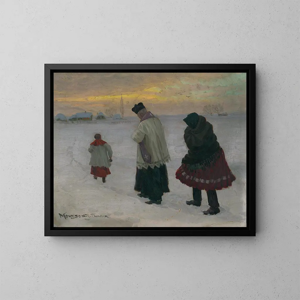 Au dernier sacre - Jozef Teodor Mousson — framed artwork on a wall