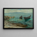 op het strand - Jozef Teodor Mousson — ingelijst kunstwerk aan de muur