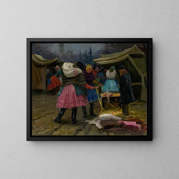 On the market - Jozef Teodor Mousson — framed artwork on a wall