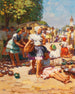 Markt van de pottenbakkerij - Jozef Teodor Mousson — weergave van het kunstwerk