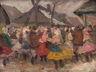 Jozef Teodor Mousson - Study of Folk Merrymaking.webp