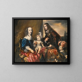 Jrgen Ovens - An Elegant Family Portrait Traditionally Identified As Colonel John Hutchinson 16161664 And His Family.webp