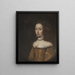 Hedvig Eleonora 1636-1715 Prinses van Holstein-Gottorp Koningin van Zweden - Jürgen Ovens — ingelijst kunstwerk aan de muur