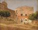 De markt in Priverno - Jørgen Roed — weergave van het kunstwerk