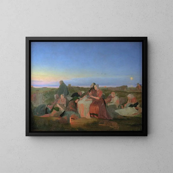 Les malades dorment au Helenegraven près de Tisvilde - Jørgen Sonne — framed artwork on a wall