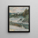 Winterlandschap met Rivier - Jørgen Sørensen — ingelijst kunstwerk aan de muur
