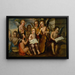 L'Enfant Jésus met muzikale engelen - Juan Correa — ingelijst kunstwerk aan de muur