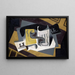 Glass and newspaper - Juan Gris — framed artwork on a wall