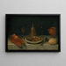 Natuurstilleven en gedekte tafel - Juan van der Hamen y León — ingelijst kunstwerk aan de muur