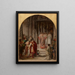 Sint Ambrosius verbiedt keizer Theodosius toegang tot het heiligdom, schuldig aan de moord op de inwoners van Antiochië - Jules - Eugène Lenepveu — ingelijst kunstwerk aan de muur