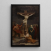 Christus aan het kruis - Jules-Joseph Dauban — ingelijst kunstwerk aan de muur