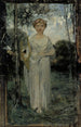 Studie van muse - Jules Bastien-Lepage — weergave van het kunstwerk