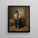 Landelijke vrouw rustend - Jules Breton — ingelijst kunstwerk aan de muur