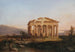 Paestum, tempel bij ochtendlicht - Jules Coignet — weergave van het kunstwerk