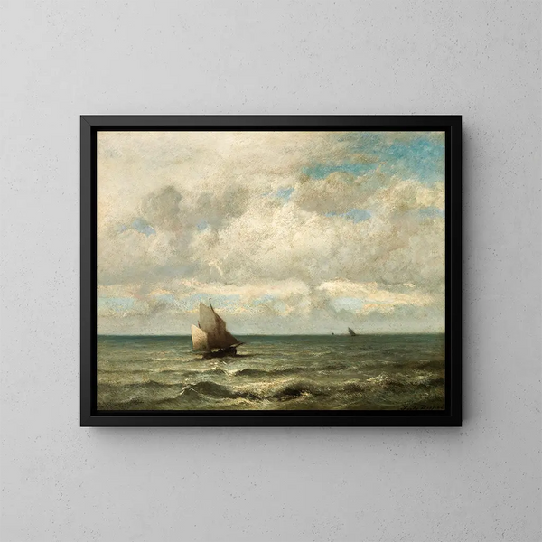 a seascape - Jules Dupré — framed artwork on a wall