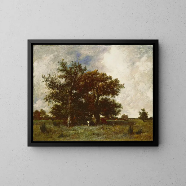 Chênes de Fontainebleau - Jules Dupré — framed artwork on a wall