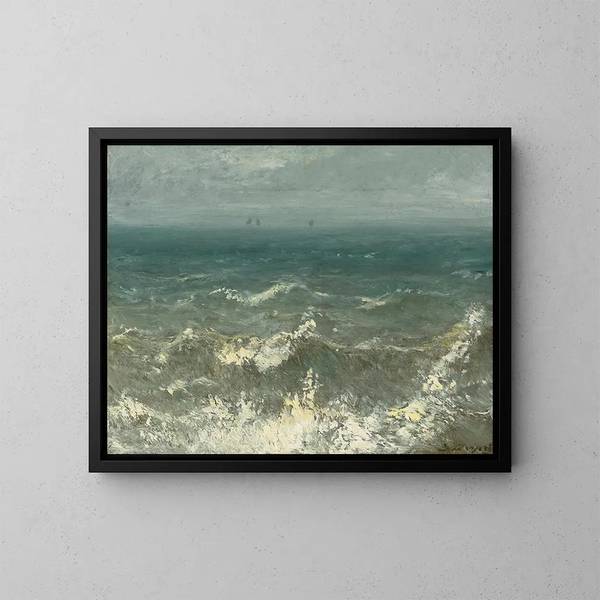 Full Sea Painting - Jules Dupré — framed artwork on a wall