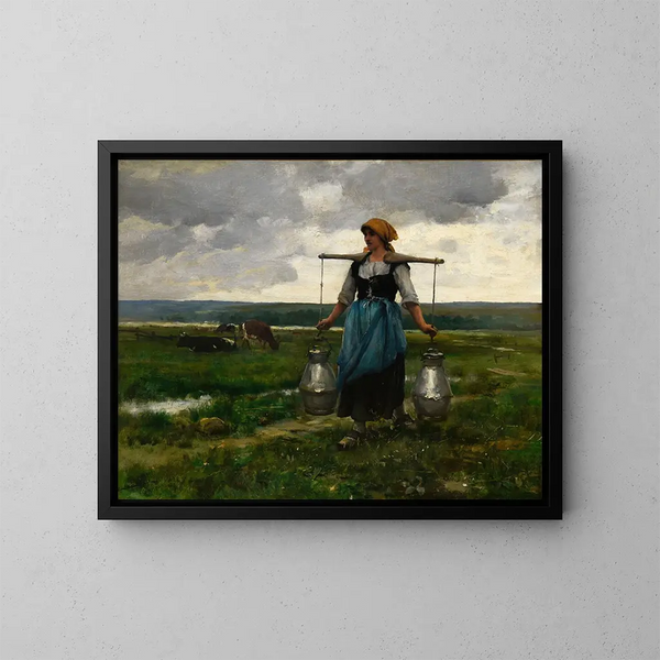 Porteuse de lait - Jules Dupré — framed artwork on a wall