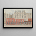 Paris n°1 painting of an unidentified street - Jules Gaildrau — framed artwork on a wall