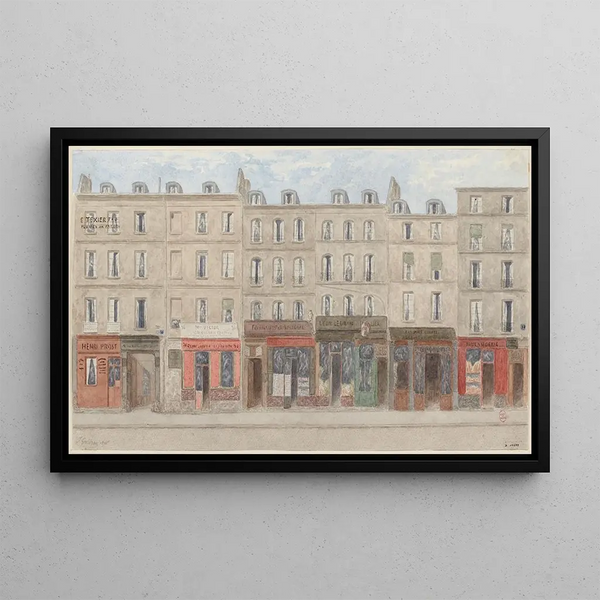 Rue Beaubourg n°30 36 3e arrondissement - Jules Gaildrau — ingelijst kunstwerk aan de muur