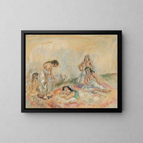 Vrouwen in een salon - Jules Pascin — ingelijst kunstwerk aan de muur
