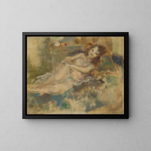 La Danseuse assoupie - Jules Pascin — ingelijst kunstwerk aan de muur
